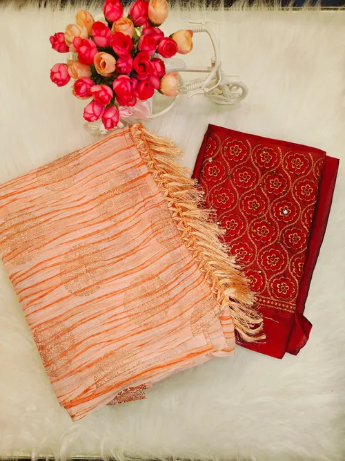DESIGNER SAREE WITH WORK BLOUSE DS28